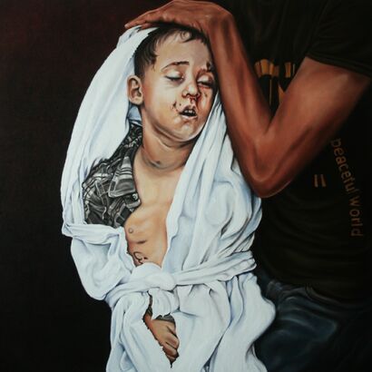 murdered children also have a face - a Paint Artowrk by willy baeyens